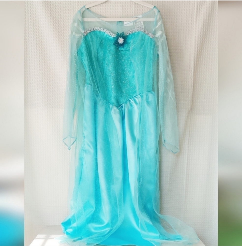 Disney Elsa Frozen Snow Queen Costume Dress Size Medium (7-8)
